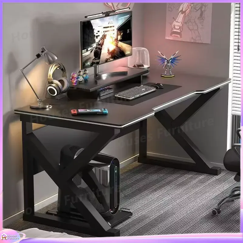 Desk Setup Pc - Cafe Metal Oyun Masası Siyah MDF
