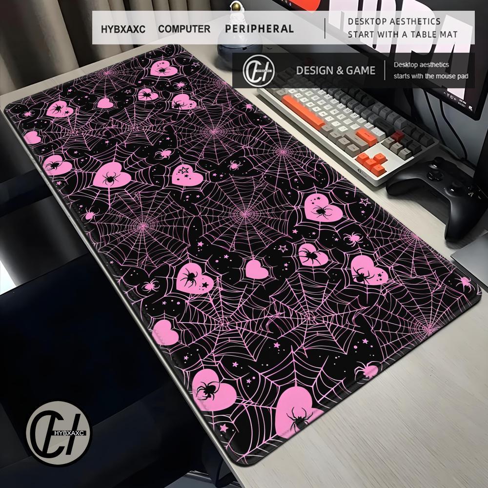 Desk Setup Tech - 90x40 Beyaz veya Pembe Örümcek Ağı