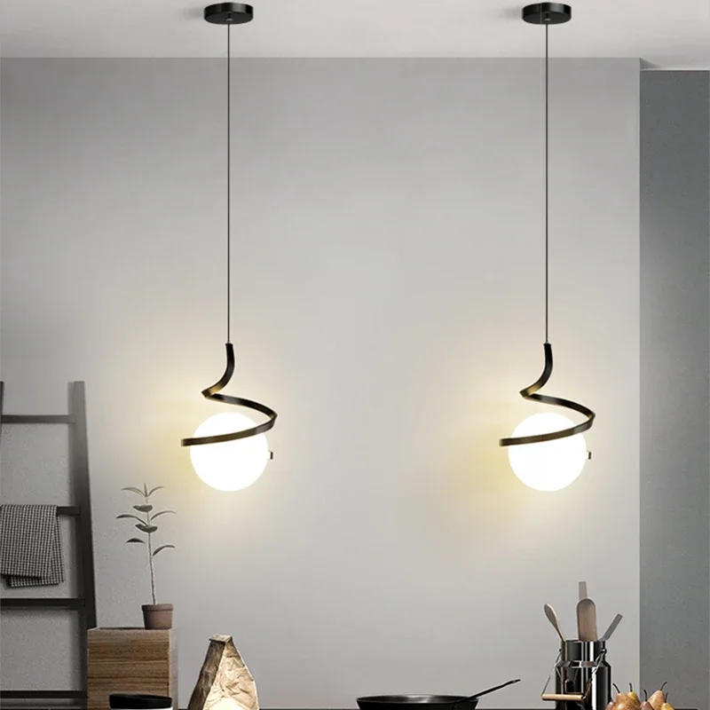 Desk Setup White - İskandinav LED Sarkıt Lamba Yatak Odası
