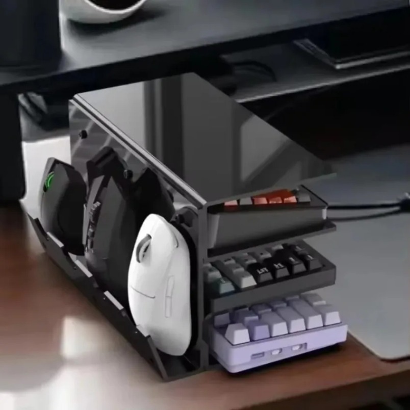 Desk Setup Design - Klavye Ekran Standı 3 Katmanlı Akrilik