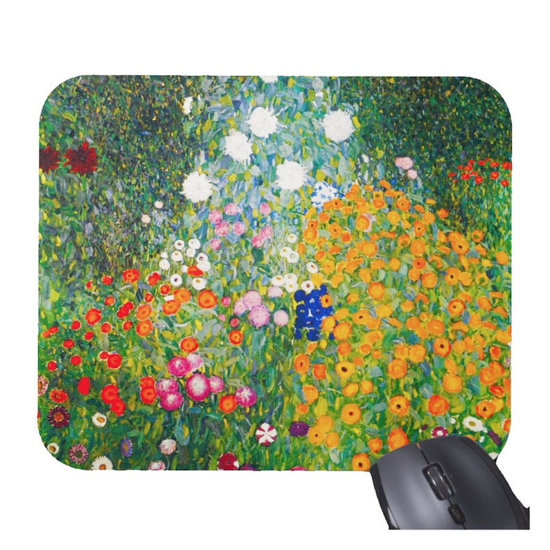 Desk Setup Tech - Gustav Klimt Çiçekler Çiçek Mouse Pad