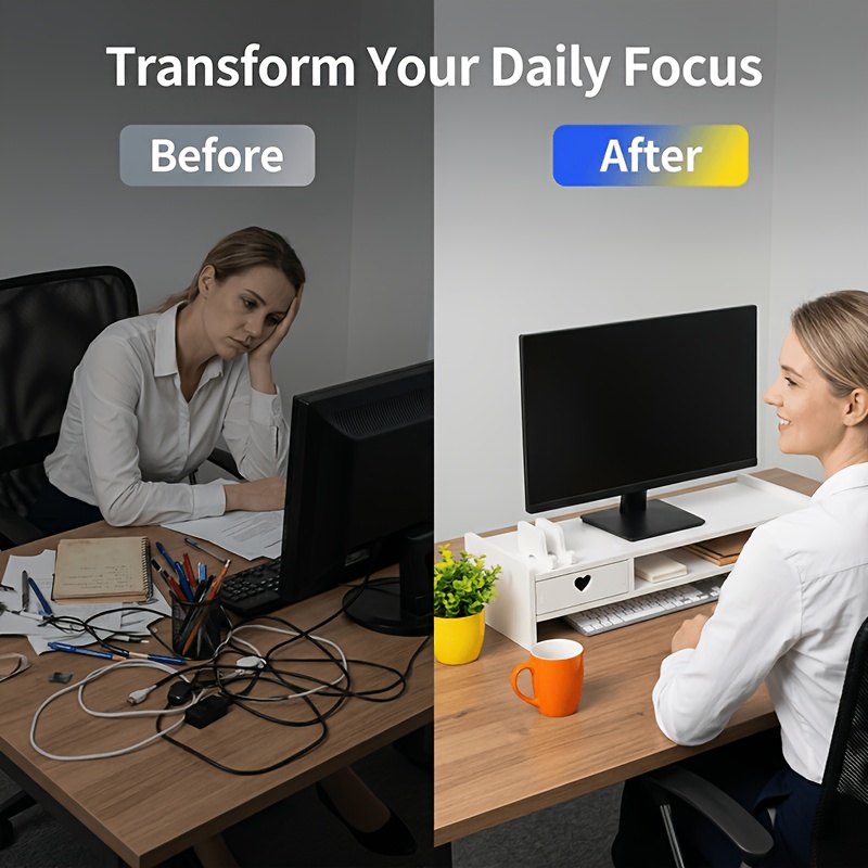 Minimalist Beyaz PVC Monitör S - Desk Setup White incelemesi ve fiyatı