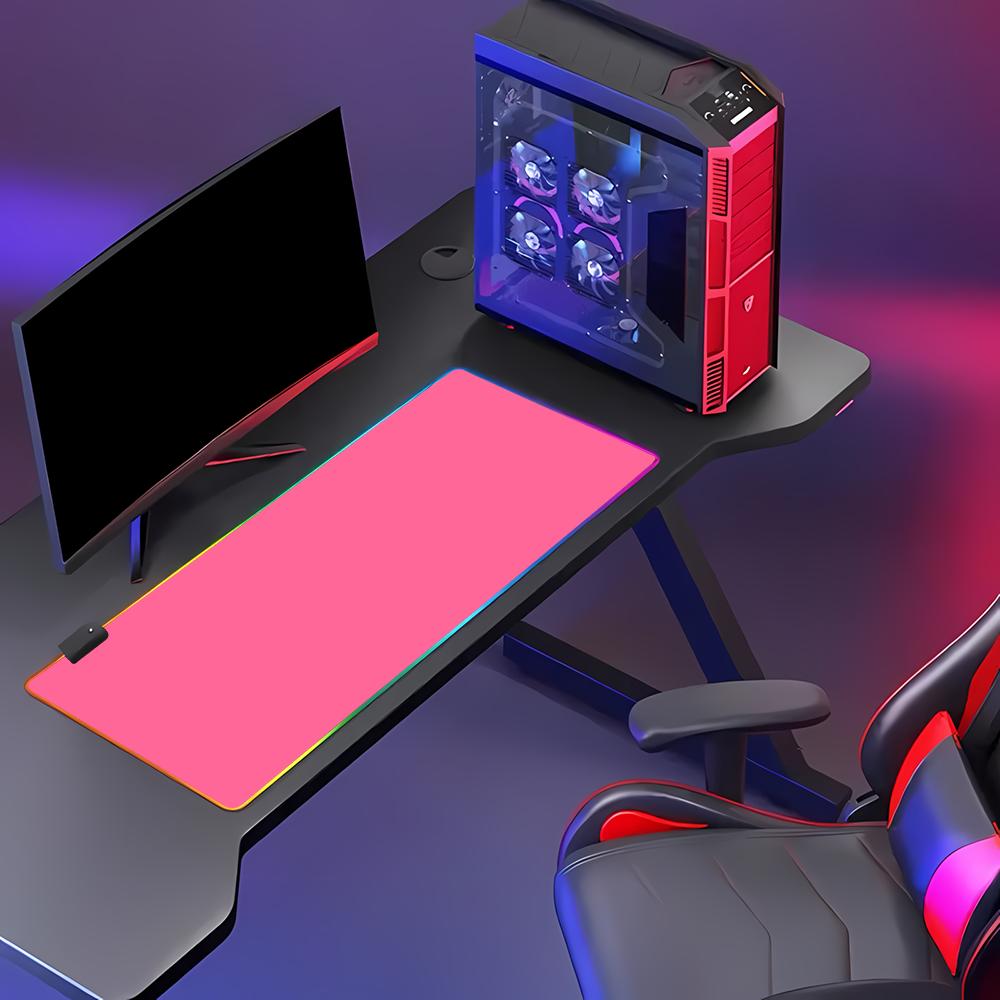 RGB HD Düz Renk Oyun Mouse Pad - Desk Setup With Keyboard Tray incelemesi ve fiyatı