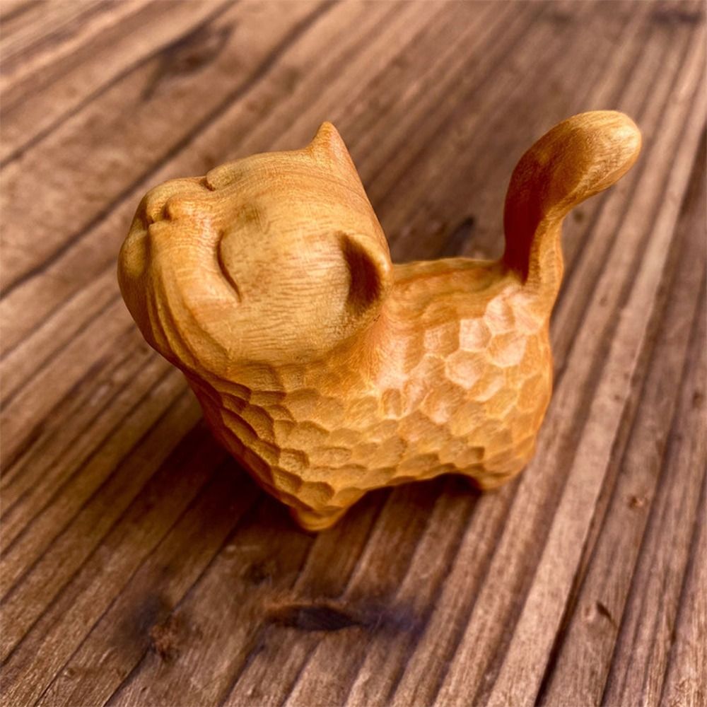 Hediye Ahşap Ahşap Kedi Süslem - Desk Setup Nature incelemesi ve fiyatı
